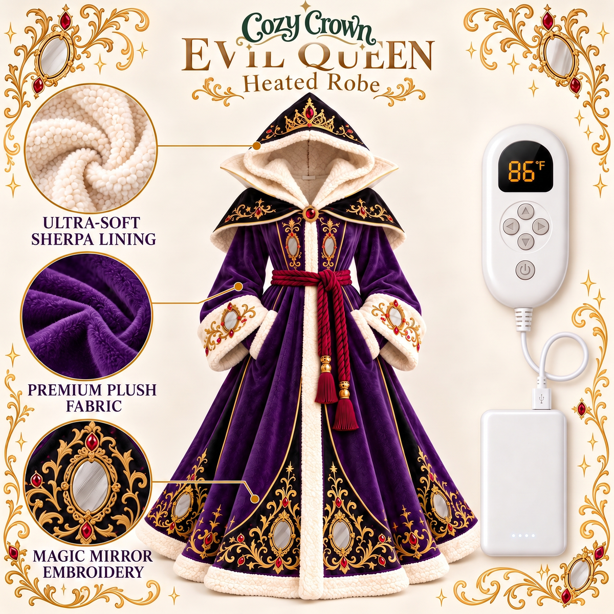 Cozy Crown Heated Robe