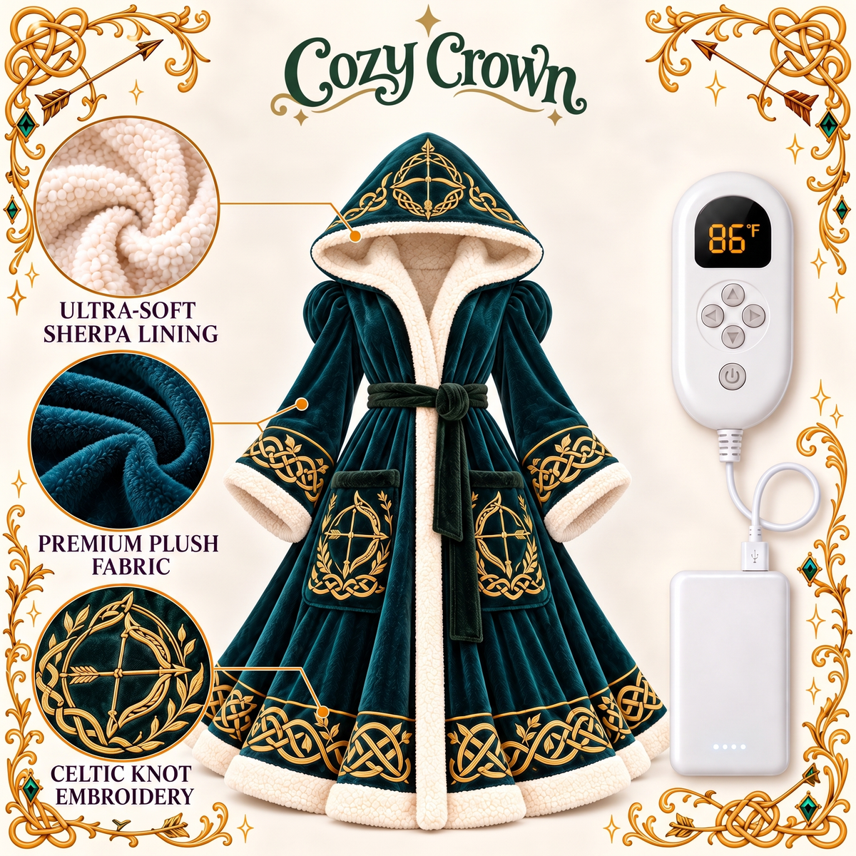 Cozy Crown Heated Robe
